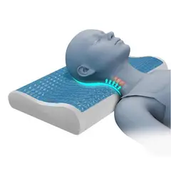 52 BITS - Almohada Gel Cervical Media Sinstema Gel Cool 53X36 Cm