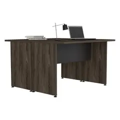 RTA DESIGN - Mesa Escritorio Doble Home Office m 120X131 Rta Milan Wengue