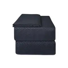 undefined - Juego Sabana King Micro Embozado Negro Fuelle 35
