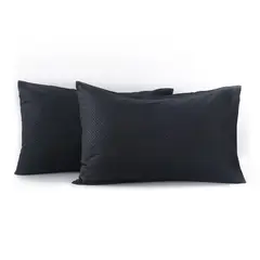 undefined - Setx2 Fundas Almohada 50x75 Cm Microfibra Embozado Gris