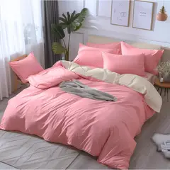 DUVET DOBLE FAZ - Funda Lisboa Cama Queen Rosa-Beige