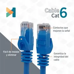 GENERICO - Patch Cord de Cobre SFTP VCP Cat 6A Pcv6A-03b Azul x 0.9 m