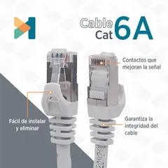 GENERICO - Patch Cord de Cobre UTP VCP Cat 6 Pcv6-03g Gris x 0.9 m