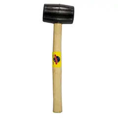 MP TOOLS - Martillo Mazo de Goma Industrial Mango con de Madera 16 oz