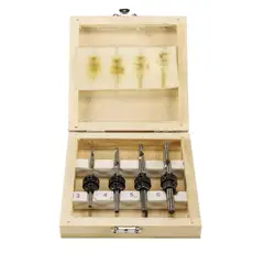 MP TOOLS - Juego de Brocas Avellanada para Madera 4 Piezas Taladradora