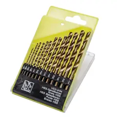 MP TOOLS - Juego de Brocas 13 Piezas en Caja Plástica para Taladro 1/16 a 1/4"