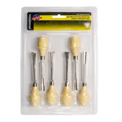 MP TOOLS - Juego de Gubias Cincel o Formón 6 Piezas con Mango de Madera