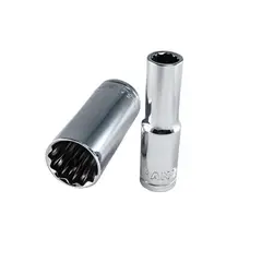 RANGER - Copa Dado Cromado Larga 19 mm Cuadrante 1/2 Pulgada 12 Puntas