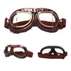 GENERICO - Gafas de Moto Acolchadas Vintage Bronce