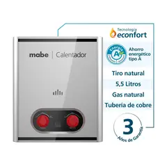 MABE - Calentador Tiro Natural 5.5 Litros Silver CIM06C2SSNA
