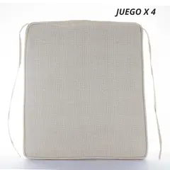undefined - Set Cojines Para Comedor Exterior Alicante Sem-imperm X4 Unidades 42x46x6 cm Lazato Beige Just Home Collection Garden