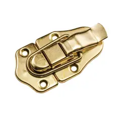 RANGER - Cierre Metálico Sueco Con Chapa Zincado Dorado para Cofre