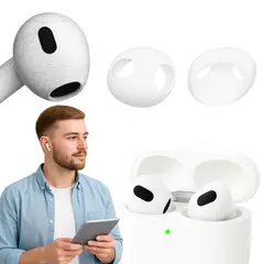 GENERICO - Almohadilla en Silicona para Airpods 3 Blanco Perduoutlet