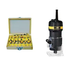 SODIMAC - Combo Rebordeadora 1/4 Pulgada 540 W 32000 RPM + 12 Fresas Ranger