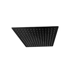 INKORPORAR - Regadera Ducha Cuadrada 25X25 Cms Negro Mate Acero Inoxidable