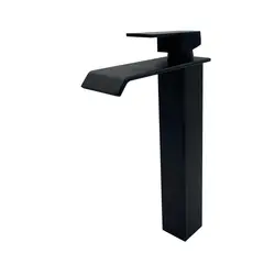 INKORPORAR - Grifería Cascada Square Alta Negra Consumo 7.3 l/min