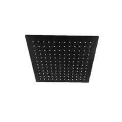 INKORPORAR - Regadera Ducha Nott Cuadrada 25X25 Cms Negro Mate Acero Inoxidable
