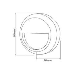 TECNOLITE - Aplique de Muro / Luz de Cortesía Led Integrado Anshan Ll 4000k 1w