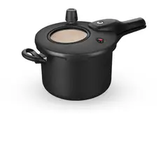 MTA - Olla a Presión Antiadherente Visor 4.5l Cierre Externo Negro