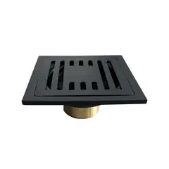 INKORPORAR - Rejilla de Piso Negro Mate Antiolor 10x10
