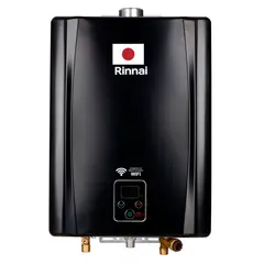 RINNAI - Calentador De Paso De Agua 17 Litros Tiro Forzado Gas Natural Negro