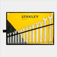 STANLEY - Juego de Llaves Combinadas 14 Piezas Antislip Antideslizantes