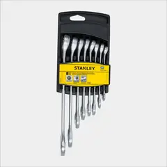 STANLEY - Juego de Llaves Combinadas 8 Piezas Antislip Antideslizantes