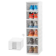 52 BITS - Cajas de Zapatos con Gran Capacidad Y Puerta Transparente