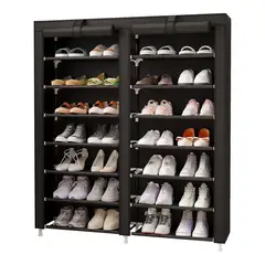 52 BITS - Zapatero Organizador Doble 7 Niveles Negro