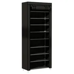 52 BITS - Organizador de Zapatos Portable Y Ajustable En Tela Color Negro