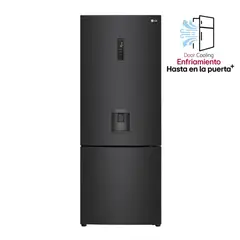 LG - Nevera Congelador Inferior 461 Litros Tipo Europeo DoorCooling Negro Mate Gb45wpt