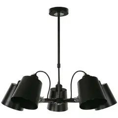 DESIGNERS LIGHTING - Lámpara De Techo 5 Luces E27 Negro Moderna