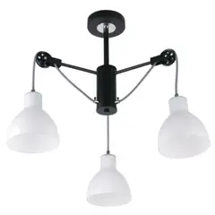 DESIGNERS LIGHTING - Lámpara De Techo 3 Luces E27 Negra Moderna