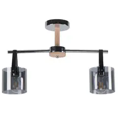 IKELITE - Lámpara De Techo 2 Luces Cromo Moderna Elegante