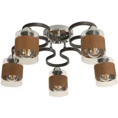 DESIGNERS LIGHTING - Lámpara De Techo 5 Luces E27 Designers Cromo Chocolate