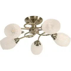 IKELITE - Lámpara De Techo Bronce Antiguo 5 Luces E27 Moderna