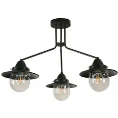 DESIGNERS LIGHTING - Lámpara De Techo Negro 3 Luces E27 Moderna