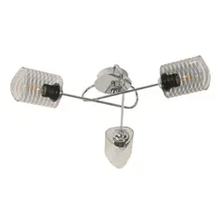 IKELITE - Lámpara De Techo 3 Luces E27 Cromo Moderna