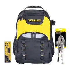 STANLEY - Maletin Portaherramientas + Hombresolo 10pg Recto + Juego de 2 Destornilladores Cushiongrip