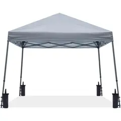 ABCCANOPY - Toldo Gris de 300 x 300 cm con Bolsa Ruedas y Accesorios