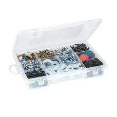 RIMAX - Caja Plástica Con Divisores 19.6X3.4X12.5 cm Transparente