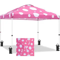 EAGLE PEAK - Toldo de 305 x 305 cm Champiñón Rosa con Bolsa Ruedas y Accesorios