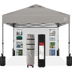 BEST CHOICE PRODUCTS - Toldo Desplegable con Pared Lateral de 305 x 305 cm