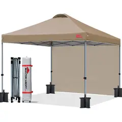 MASTERCANOPY - Carpa Plegable con 1 Pared Lateral para el Aire Exterior