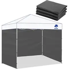 FANPAT - Paredes Laterales para Toldo de 305 x 305 cm Impermeables Color Blanco