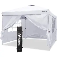 OUTFINE - Toldo Impermeable 305x305cm con Pared Lateral