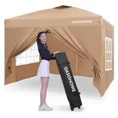 OASISHOME - Toldo Desplegable de 3.04 x 3.04 metros