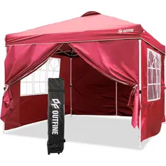 OUTFINE - Toldo de Patio con 4 Paredes Laterales Extraíbles con Cremallera