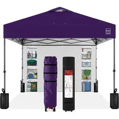 BEST CHOICE PRODUCTS - Toldo Desplegable Fácil de 3.04 x 3.04 metros con Pared Lateral