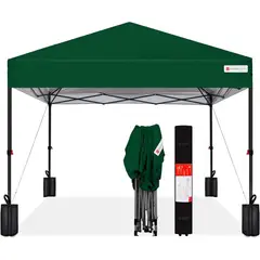 BEST CHOICE PRODUCTS - Toldo Desplegable Best Choice de 3.6 x 3.6 Metros Verde Bosque con Bolsa y Pesas